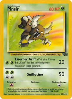 Pinsir, Karte 25 aus Dschungel