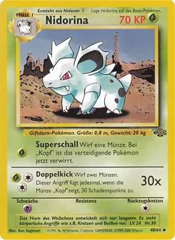 Nidorina, Karte 40 aus Dschungel