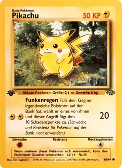 Pikachu, Karte 60 aus Dschungel