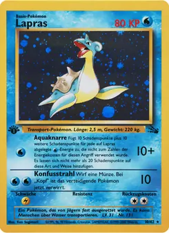 Lapras, Karte 10 aus Fossil
