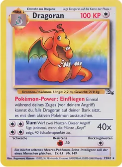 Dragoran, Karte 19 aus Fossil