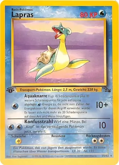 Lapras, Karte 25 aus Fossil