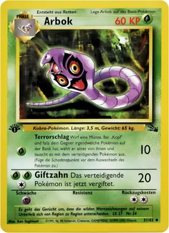 Arbok, Karte 31 aus Fossil
