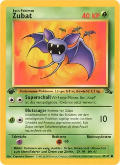 Zubat, Karte 57 aus Fossil