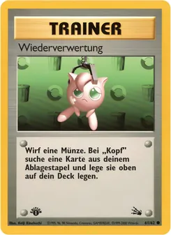 Wiederverwertung, Karte 61 aus Fossil