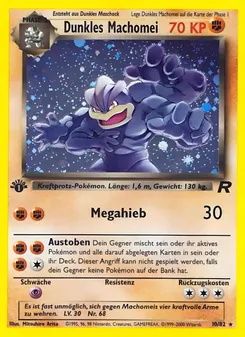Dunkles Machomei, Karte 10 aus Team Rocket