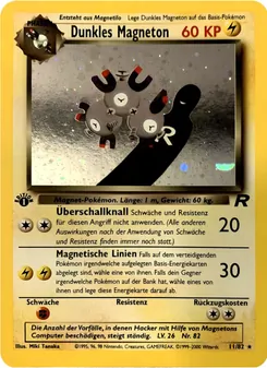 Dunkles Magneton, Karte 11 aus Team Rocket