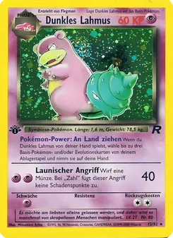 Dunkles Lahmus, Karte 12 aus Team Rocket