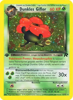 Dunkles Giflor, Karte 13 aus Team Rocket