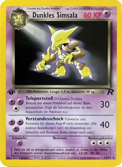 Dunkles Simsala, Karte 18 aus Team Rocket