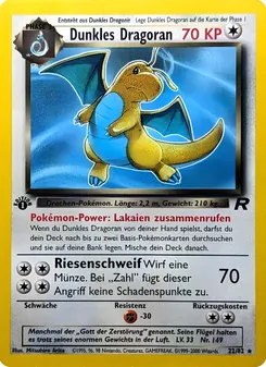 Dunkles Dragoran, Karte 22 aus Team Rocket