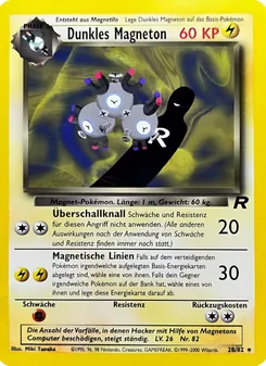 Dunkles Magneton, Karte 28 aus Team Rocket
