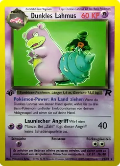 Dunkles Lahmus, Karte 29 aus Team Rocket