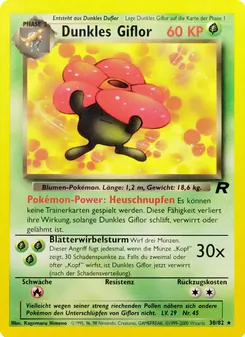 Dunkles Giflor, Karte 30 aus Team Rocket