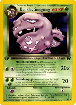 Dunkles Smogmog, Karte 31 aus Team Rocket