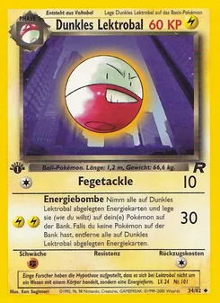 Dunkles Lektrobal, Karte 34 aus Team Rocket