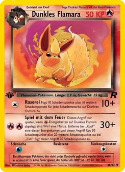 Dunkles Flamara, Karte 35 aus Team Rocket