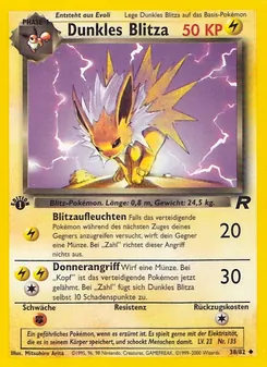 Dunkles Blitza, Karte 38 aus Team Rocket