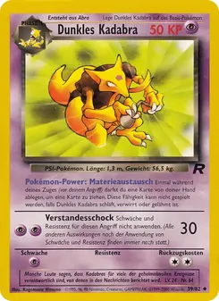 Dunkles Kadabra, Karte 39 aus Team Rocket