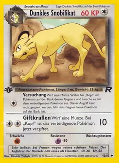 Dunkles Snobilikat, Karte 42 aus Team Rocket