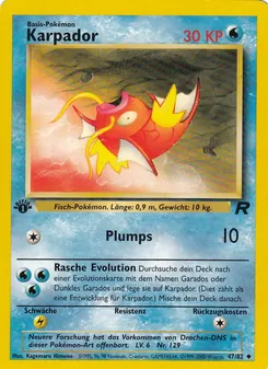 Karpador, Karte 47 aus Team Rocket