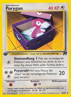 Porygon, Karte 48 aus Team Rocket
