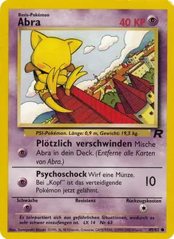 Abra, Karte 49 aus Team Rocket