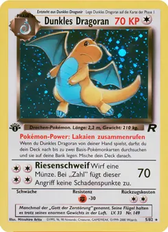 Dunkles Dragoran, Karte 5 aus Team Rocket