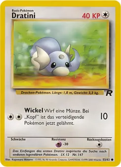 Dratini, Karte 53 aus Team Rocket
