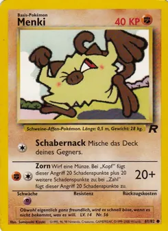 Menki, Karte 61 aus Team Rocket