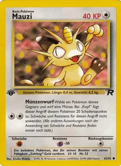Mauzi, Karte 62 aus Team Rocket