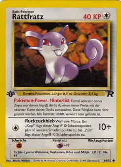 Rattfratz, Karte 66 aus Team Rocket