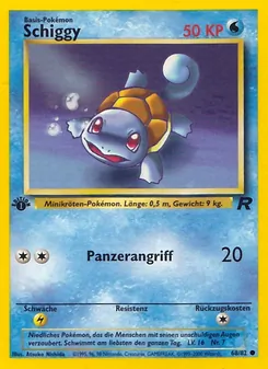 Schiggy, Karte 68 aus Team Rocket