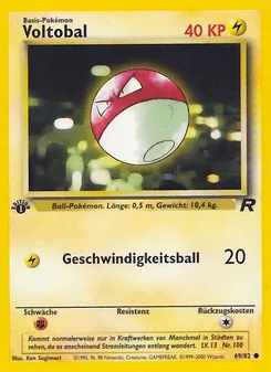 Voltobal, Karte 69 aus Team Rocket