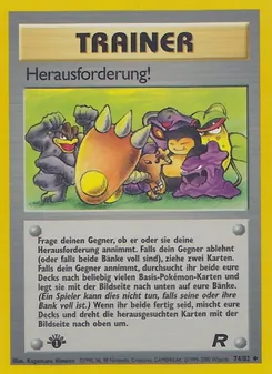 Herausforderung!, Karte 74 aus Team Rocket