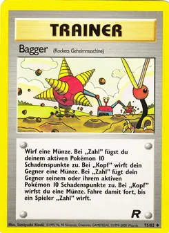 Bagger, Karte 75 aus Team Rocket