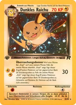 Dunkles Raichu, Karte 83 aus Team Rocket