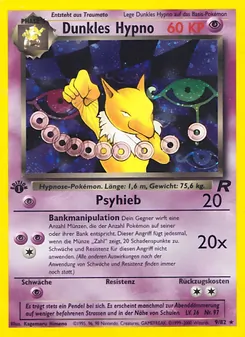 Dunkles Hypno, Karte 9 aus Team Rocket