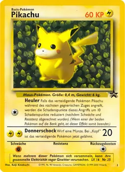 Pikachu, Karte 1 aus Wizards Black Star Promos