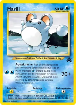Marill, Karte 29 aus Wizards Black Star Promos
