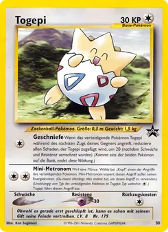Togepi, Karte 30 aus Wizards Black Star Promos