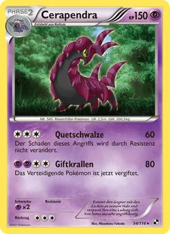 Cerapendra, Karte 54 aus Schwarz & Weiß