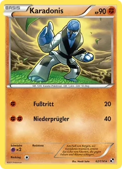 Karadonis, Karte 62 aus Schwarz & Weiß