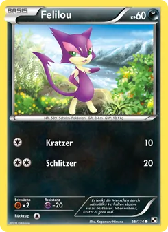 Felilou, Karte 66 aus Schwarz & Weiß