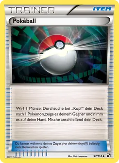 Pokéball, Karte 97 aus Schwarz & Weiß