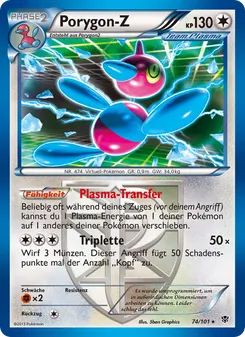 Porygon-Z, Karte 74 aus Plasma-Blaster
