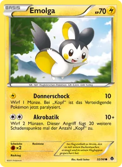 Emolga, Karte 32 aus Aufstreben der Mächtigen