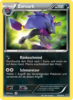 Zoroark, Karte 102 aus Kommende Schicksale