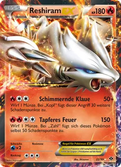 Reshiram-EX, Karte 22 aus Kommende Schicksale