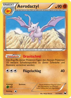 Aerodactyl, Karte 53 aus Erforscher der Finsternis
